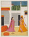 vergrößerte Ansicht: Pahari-Malerei: Krishna und Radha im Palast, Bild 1